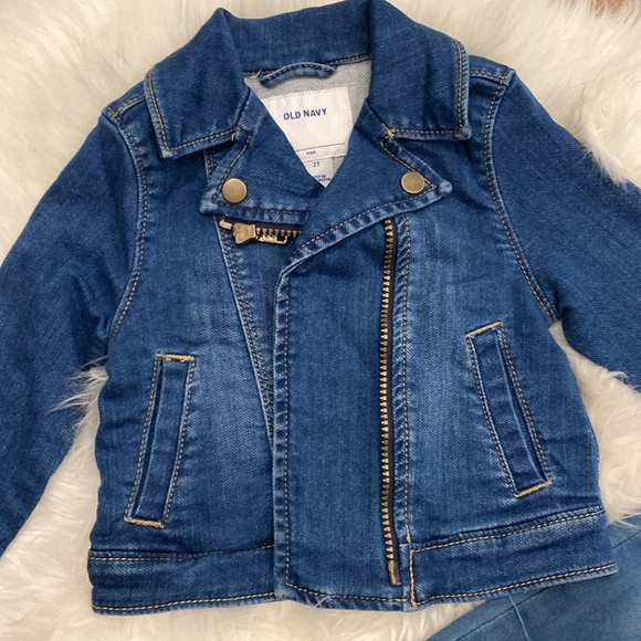 2T Jean Motorcycle Jacket, Red Flannel shirt and AG skinny jeans NWOT - Picture 3 of 5